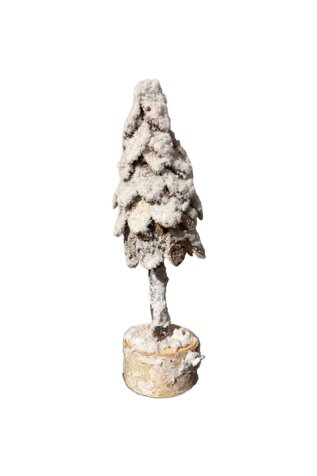 Sneeuw Boompje op Houten Stam – 30 cm