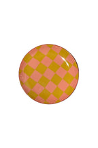 Bord met Ruitpatroon | Roze & Geel | Ø 31 cm